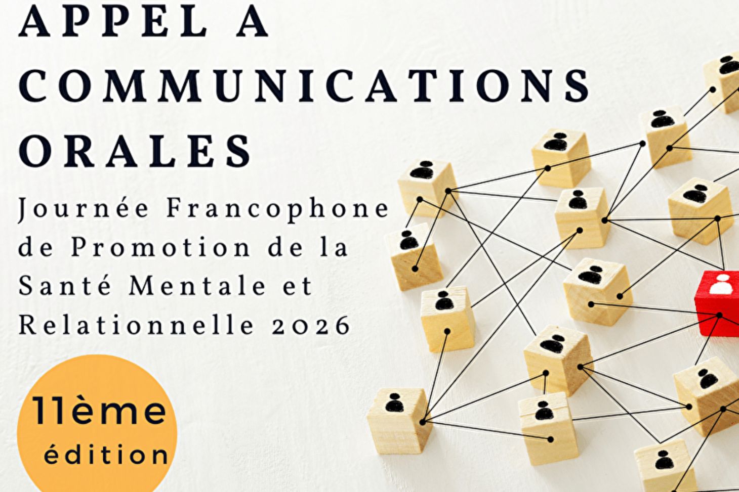 Visuel Appel à communication Journée Francophone de Promotion de la Santé Mentale et Relationnelle 2026