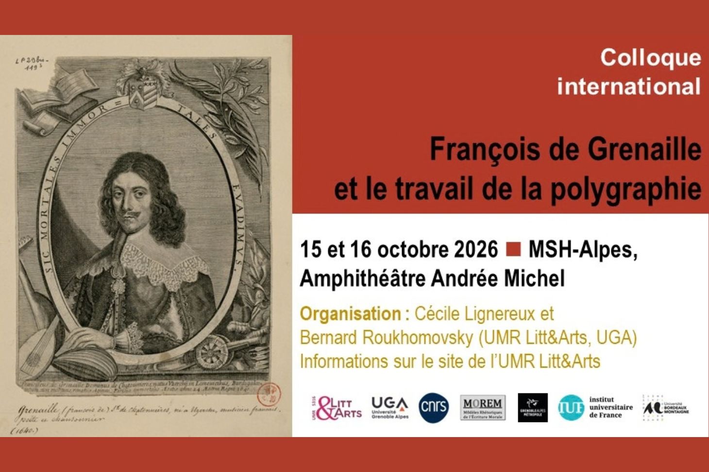 Colloque François de Grenaille : portrait et informations colloque