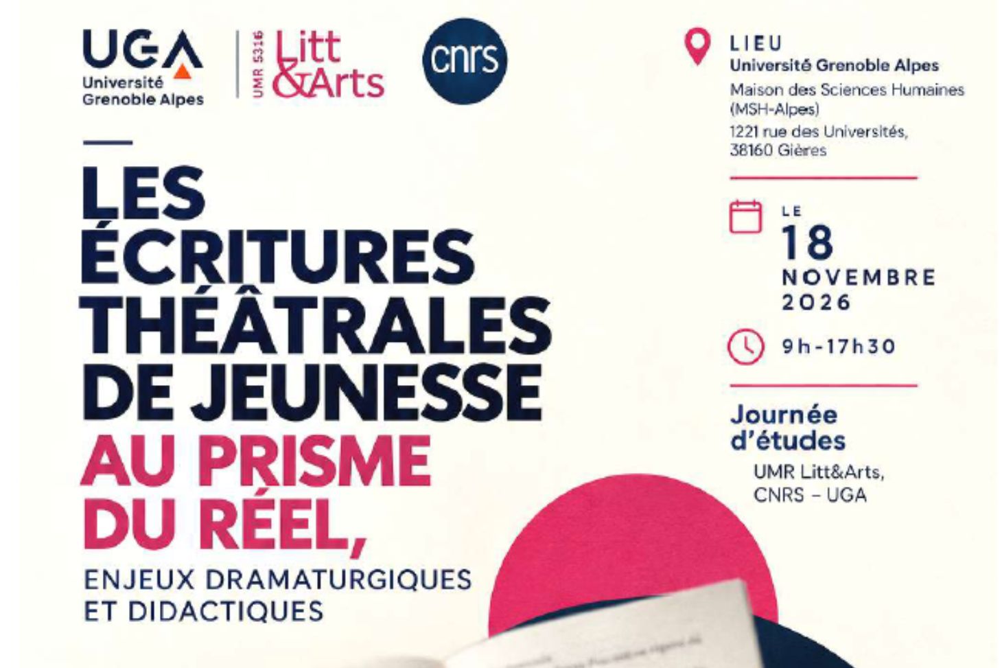 Visuel Litt&Arts journée etudue du 18-11-2026